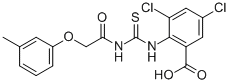 3,5-DICHLORO-2-[[[[(3-METHYLPHENOXY)ACETYL]AMINO]THIOXOMETHYL]AMINO]-BENZOIC ACID