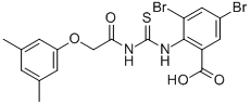 3,5-DIBROMO-2-[[[[(3,5-DIMETHYLPHENOXY)ACETYL]AMINO]THIOXOMETHYL]AMINO]-BENZOIC ACID