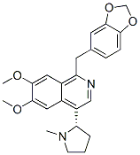 1-(1,3-Benzodioxol-5-ylmethyl)-6,7-dimethoxy-4-[(2S)-1-methylpyrrolidin-2-yl]isoquinoline