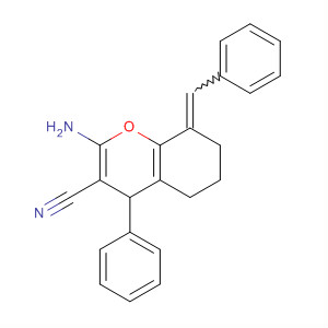 4H-1-Benzopyran-3-carbonitrile,2-amino-5,6,7,8-tetrahydro-4-phenyl-8-(phenylmethylene)-