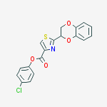 (4-chlorophenyl) 2-(2,3-dihydro-1,4-benzodioxin-3-yl)-1,3-thiazole-4-carboxylate