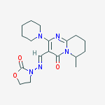 3-[(e)-(6-methyl-4-oxo-2-piperidin-1-yl-6,7,8,9-tetrahydropyrido[1,2-a]pyrimidin-3-yl)methylideneamino]-1,3-oxazolidin-2-one