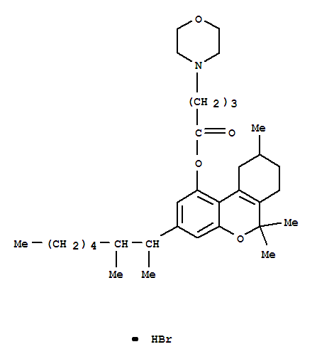 4-Morpholinebutanoicacid,3-(1,2-dimethylheptyl)-7,8,9,10-tetrahydro-6,6,9-trimethyl-6H-dibenzo[b,d]pyran-1-ylester, hydrobromide (1:1)