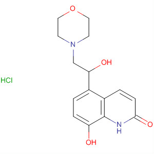 2(1H)-Quinolinone, 8-hydroxy-5-[1-hydroxy-2-(4-morpholinyl)ethyl]-,monohydrochloride