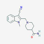 4-piperidinecarboxamide, 1-[(3-cyano-1-methyl-1H-indol-2-yl)methyl]-