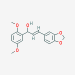 (2E)-3-(1,3-benzodioxol-5-yl)-1-(2,5-dimethoxyphenyl)prop-2-en-1-ol