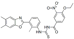 BENZAMIDE, N-[[[3-(5,6-DIMETHYL-2-BENZOXAZOLYL)-2-METHYLPHENYL]AMINO]THIOXOMETHYL]-4-ETHOXY-3-NITRO-