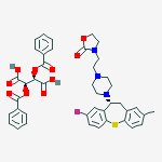 (2r,3r)-2,3-dibenzoyloxybutanedioic Acid;3-[2-[4-[(5r)-3-fluoro-8-methyl-5,6-dihydrobenzo[b][1]benzothiepin-5-yl]piperazin-1-yl]ethyl]-1,3-oxazolidin-2-one