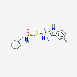 ACETAMIDE,N-(CYCLOHEXYLMETHYL)-2-[(8-METHYL-2H-1,2,4-TRIAZINO[5,6-B]INDOL-3-YL)THIO]-