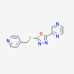 PYRAZINE,[5-[(PYRIDIN-4-YLMETHYL)THIO]-1,3,4-OXADIAZOL-2-YL]-