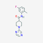 4-PIPERIDINECARBOXAMIDE,N-(5-FLUORO-2-METHYLPHENYL)-1-PYRAZINYL-