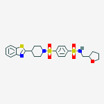 4-[[4-(BENZO[D]THIAZOL-2-YL)-PIPERIDIN-1-YL]SULFONYL]-N-[(TETRAHYDRO-FURAN-2-YL)METHYL]-BENZENESULFONAMIDE