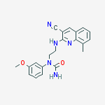 UREA, N-[2-[(3-CYANO-8-METHYL-2-QUINOLINYL)AMINO]ETHYL]-N-(3-METHOXYPHENYL)-