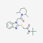 ACETAMIDE,N-(TERT-BUTYL)-2-[[1-[2-(2,6-DIMETHYL-PIPERIDIN-1-YL)-2-OXOETHYL]-1H-BENZO[D]IMIDAZOL-2-YL]THIO]-