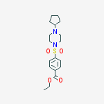 BENZOIC ACID 4-[(4-CYCLOPENTYL-(PIPERAZIN-1-YL))SULFONYL]-,ETHYL ESTER