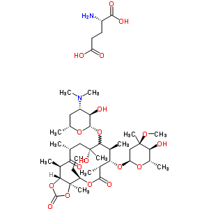 (2S)-2-aminopentanedioic acid - (3aR,4R,7R,8S,9S,11R,13R,15R,15aR)-10-{[(2S,3R,4S,6R)-4-(dimethylamino)-3-hydroxy-6-methyltetrahydro-2H-pyran-2-yl]oxy}-4-ethyl-11-hydroxy-8-{[(2R,4R,5S,6S)-5-hydroxy-4-methoxy-4,6-dimethyltetrahydro-2H-pyran-2-yl]oxy}-3a,7