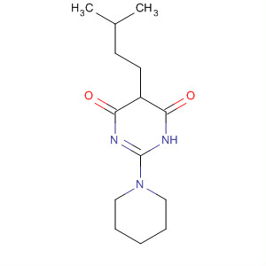 4,6(1H,5H)-Pyrimidinedione, 5-(3-methylbutyl)-2-(1-piperidinyl)-