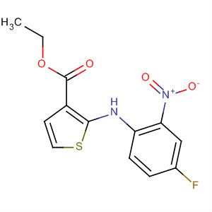 3-Thiophenecarboxylic acid, 2-[(4-fluoro-2-nitrophenyl)amino]-, ethylester