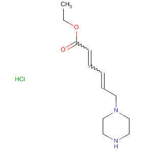 2,4-Hexadienoic acid, 6-(1-piperazinyl)-, ethyl ester,monohydrochloride