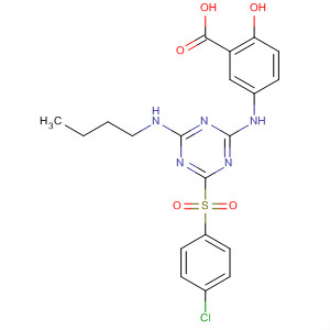 Benzoic acid,5-[[4-(butylamino)-6-[(4-chlorophenyl)sulfonyl]-1,3,5-triazin-2-yl]amino]-2-hydroxy-