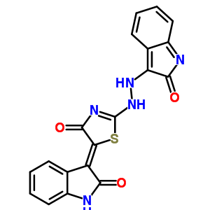 3-{2-[(5Z)-4-oxo-5-(2-oxo-1,2-dihydro-3H-indol-3-ylidene)-4,5-dihydro-1,3-thiazol-2-yl]hydrazino}-2H-indol-2-one