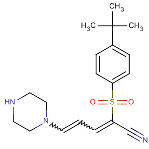 2,4-Pentadienenitrile,2-[[4-(1,1-dimethylethyl)phenyl]sulfonyl]-5-(1-piperazinyl)-