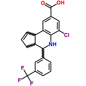 6-chloro-4-[3-(trifluoromethyl)phenyl]-3a,4,5,9b-tetrahydro-3H-cyclopenta[c]quinoline-8-carboxylic acid