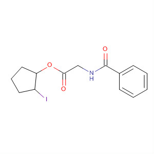 Glycine, N-benzoyl-, 2-iodocyclopentyl ester, trans-