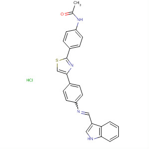Acetamide,N-[4-[4-[4-[(1H-indol-3-ylmethylene)amino]phenyl]-2-thiazolyl]phenyl]-,monohydrochloride