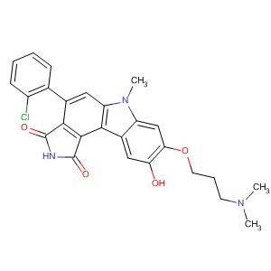 Pyrrolo[3,4-c]carbazole-1,3(2H,6H)-dione,4-(2-chlorophenyl)-8-[3-(dimethylamino)propoxy]-9-hydroxy-6-methyl-
