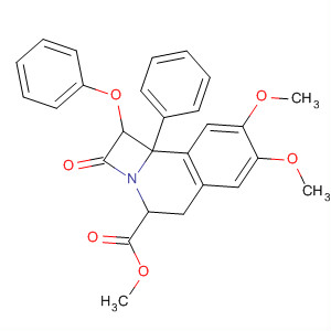 2H-Azeto[2,1-a]isoquinoline-4-carboxylic acid,1,4,5,9b-tetrahydro-7,8-dimethoxy-2-oxo-1-phenoxy-9b-phenyl-, methylester
