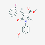 METHYL (4Z)-4-[(2-FLUOROPHENYL)METHYLIDENE]-1-(3-METHOXYPHENYL)-2-METHYL-5-OXO-PYRROLE-3-CARBOXYLATE