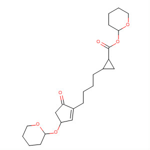 Cyclopropanecarboxylic acid,2-[4-[5-oxo-3-[(tetrahydro-2H-pyran-2-yl)oxy]-1-cyclopenten-1-yl]butyl]-,tetrahydro-2H-pyran-2-yl ester