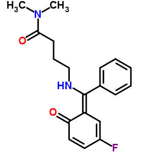 4-{[(Z)-(3-fluoro-6-oxocyclohexa-2,4-dien-1-ylidene)(phenyl)methyl]amino}-N,N-dimethylbutanamide