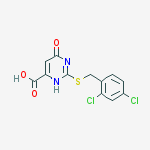 2-[(2,4-dichlorobenzyl)sulfanyl]-6-oxo-3,6-dihydropyrimidine-4-carboxylic acid
