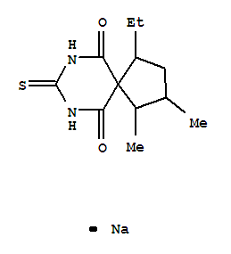 sodium 4-ethyl-1,2-dimethyl-10-oxo-8-thioxo-7,9-diazaspiro[4.5]dec-6-en-6-olate