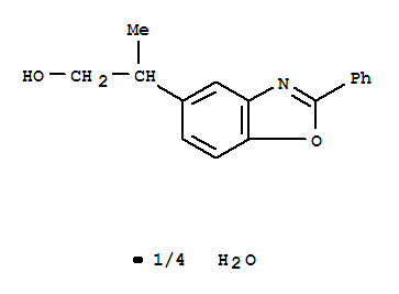 2-(2-phenyl-1,3-benzoxazol-5-yl)propan-1-ol hydrate (4:1)
