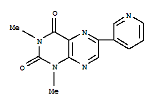 2,4(1H,3H)-Pteridinedione, 1,3-dimethyl-6-(3-pyridinyl)-