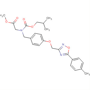 Glycine,N-[[4-[[5-(4-methylphenyl)-1,2,4-oxadiazol-3-yl]methoxy]phenyl]methyl]-N-[(2-methylpropoxy)carbonyl]-, methyl ester
