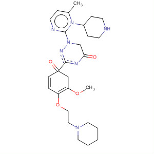 Pyrimido[5,4-e]-1,2,4-triazine-5,7(1H,6H)-dione,3-[3-methoxy-4-[2-(1-piperidinyl)ethoxy]phenyl]-6-methyl-1-(4-piperidinyl)-