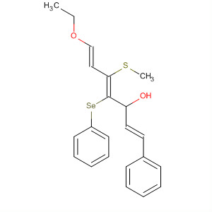 1,4,6-Heptatrien-3-ol,7-ethoxy-5-(methylthio)-1-phenyl-4-(phenylseleno)-, (1E,4E,6E)-