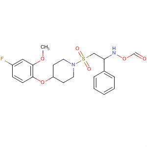 Piperidine,4-(4-fluoro-2-methoxyphenoxy)-1-[[2-(formylhydroxyamino)-2-phenylethyl]sulfonyl]-