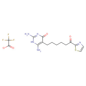 4(1H)-Pyrimidinone, 2,6-diamino-5-[6-oxo-6-(2-thiazolyl)hexyl]-,trifluoroacetate