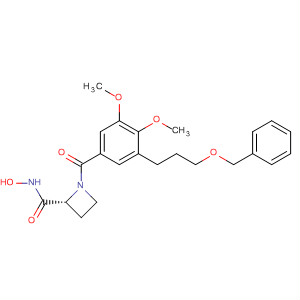 2-Azetidinecarboxamide,1-[3,4-dimethoxy-5-[3-(phenylmethoxy)propyl]benzoyl]-N-hydroxy-, (2R)-