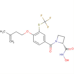 2-Azetidinecarboxamide,N-hydroxy-1-[4-[(3-methyl-3-butenyl)oxy]-3-[(trifluoromethyl)thio]benzoyl]-, (2R)-