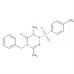 1,2,4-Triazin-5(4H)-one,1,6-dihydro-3,6-dimethyl-1-[(4-methylphenyl)sulfonyl]-4-(phenylmethyl)-