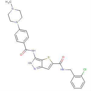 1H-Thieno[3,2-c]pyrazole-5-carboxamide,N-[(2-chlorophenyl)methyl]-3-[[4-(4-methyl-1-piperazinyl)benzoyl]amino]-