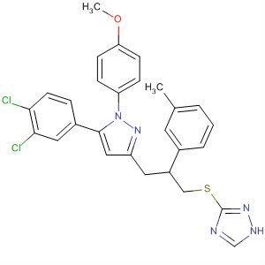 1H-1,2,4-Triazole,3-[[3-[5-(3,4-dichlorophenyl)-1-(4-methoxyphenyl)-1H-pyrazol-3-yl]-2-(3-methylphenyl)propyl]thio]-