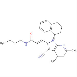 2-Propenamide,N-butyl-3-[3-cyano-4,6-dimethyl-1-[(1S)-1,2,3,4-tetrahydro-1-naphthalenyl]-1H-pyrrolo[2,3-b]pyridin-2-yl]-, (2E)-
