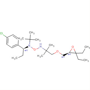 1,5,9-Trioxa-8,10-diazadispiro[2.0.4.3]undecane,11-(4-chlorophenyl)-10-(1,1-dimethylethyl)-2,2-diethyl-7,7-dimethyl-,(3R,4R,11S)-rel-